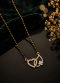 Belliza Jewels Twin Heart Gold Plated Mangalsutra