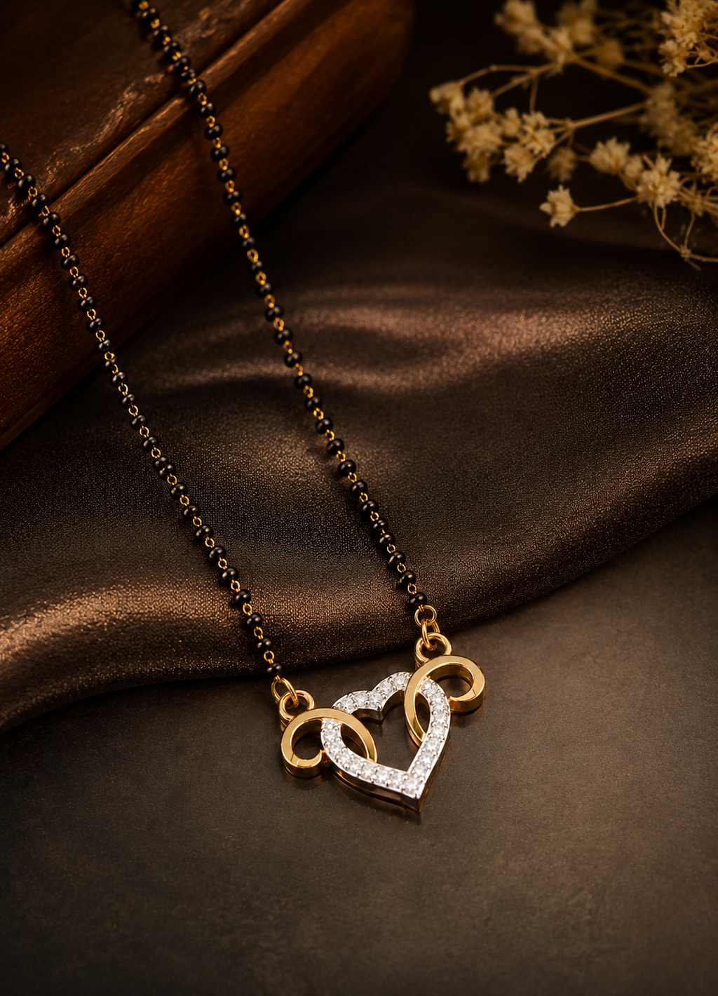 Belliza Jewels Heart Shine Gold Plated Mangalsutra