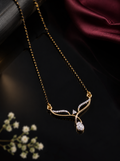 Belliza Jewels Grace Leaf Gold Plated Mangalsutra Necklace