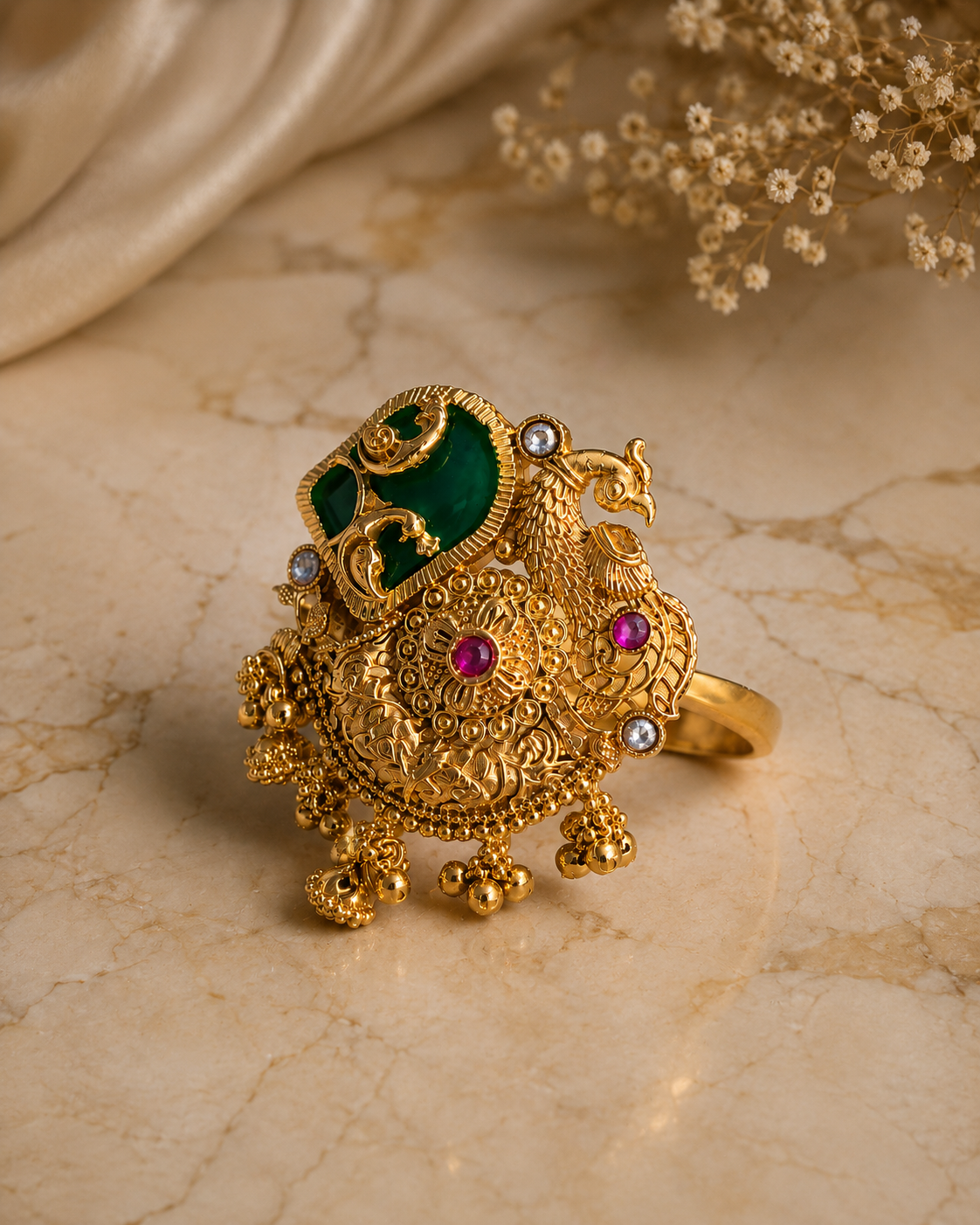 Kiara Jewels Royal Peacock Heritage Ring