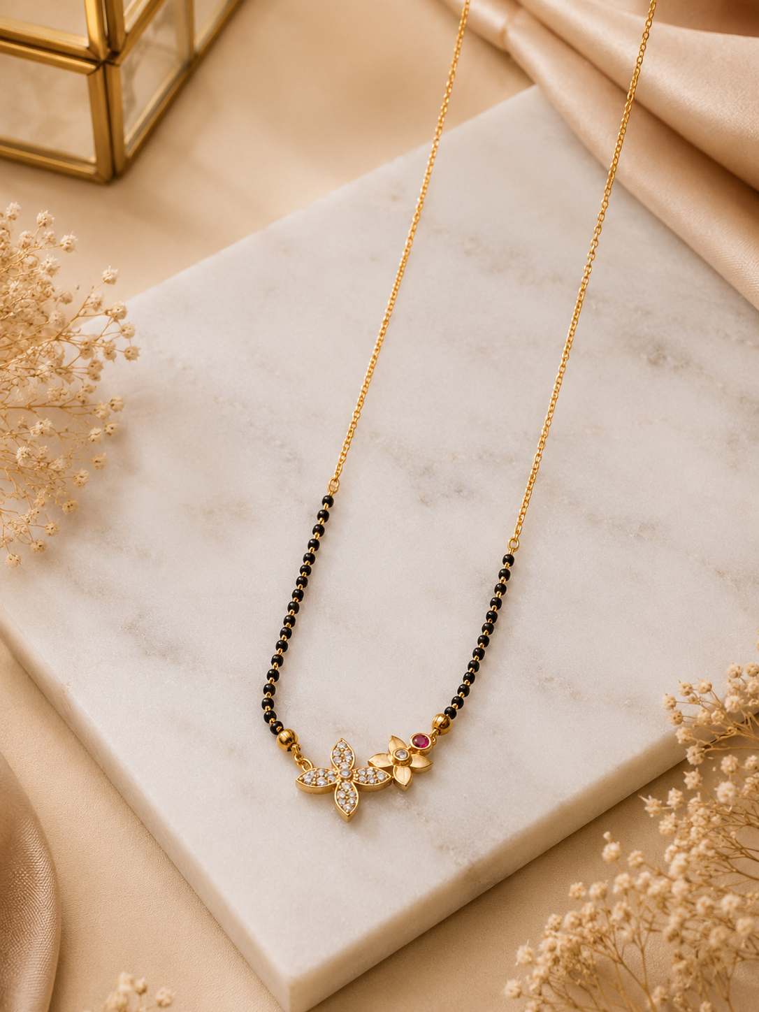 Belliza Jewels Butterfly Mangalsutra