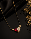 Belliza Jewels Ruby Heart Mangalsutra