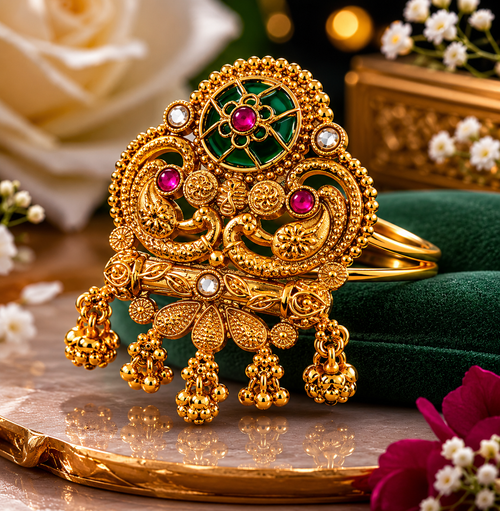 Kiara Jewels Antique Floral Temple Ring
