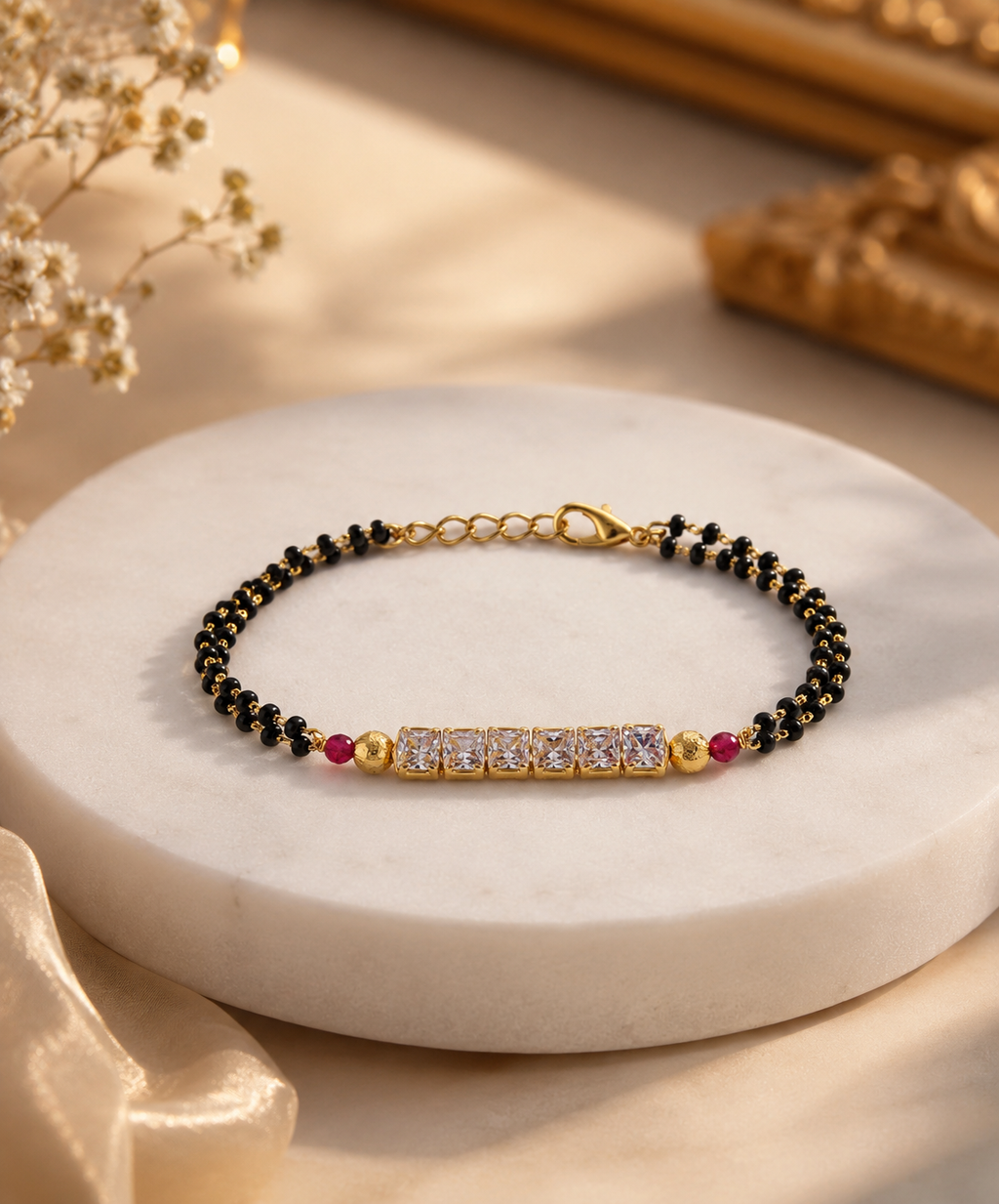 Belliza Jewels Crystal Grace Mangalsutra Bracelet