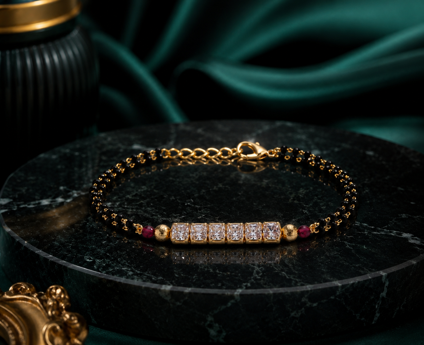 Belliza Jewels Crystal Grace Mangalsutra Bracelet