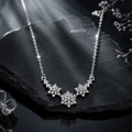 Snowflake Crystal Silver Necklace