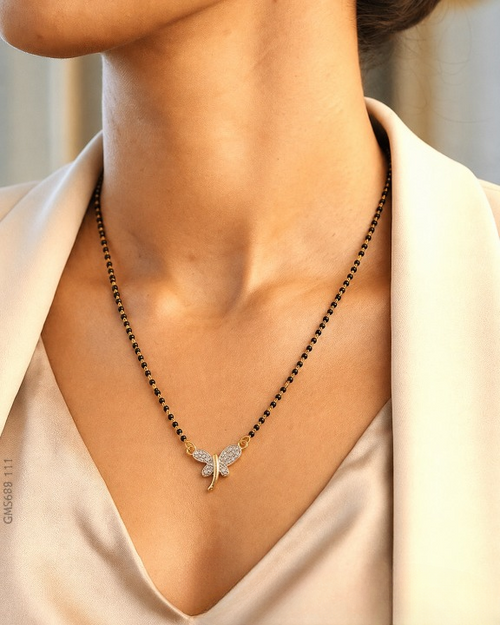 Kiara Jewels Butterfly Elegance Gold Plated Mangalsutra