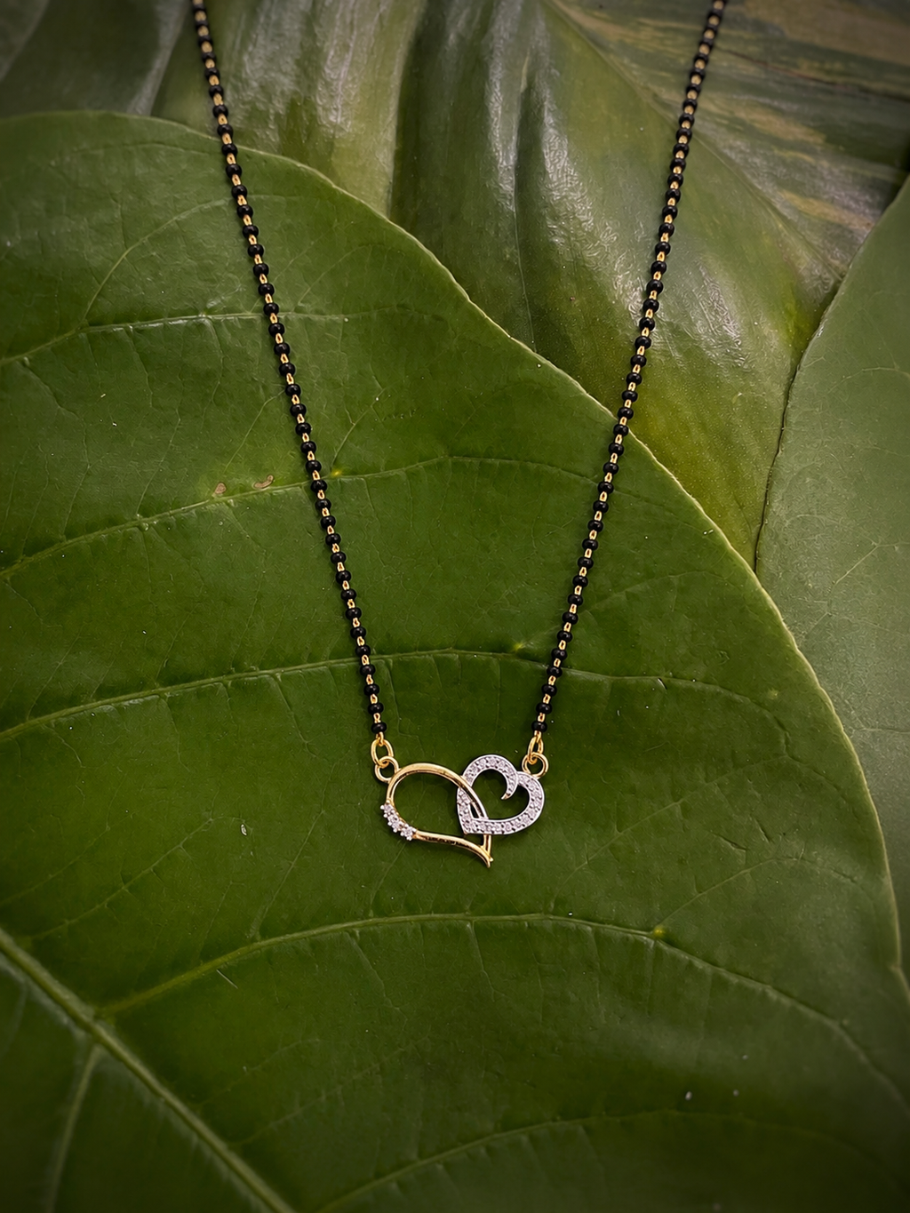 Belliza Jewels Twin Heart Gold Plated Mangalsutra