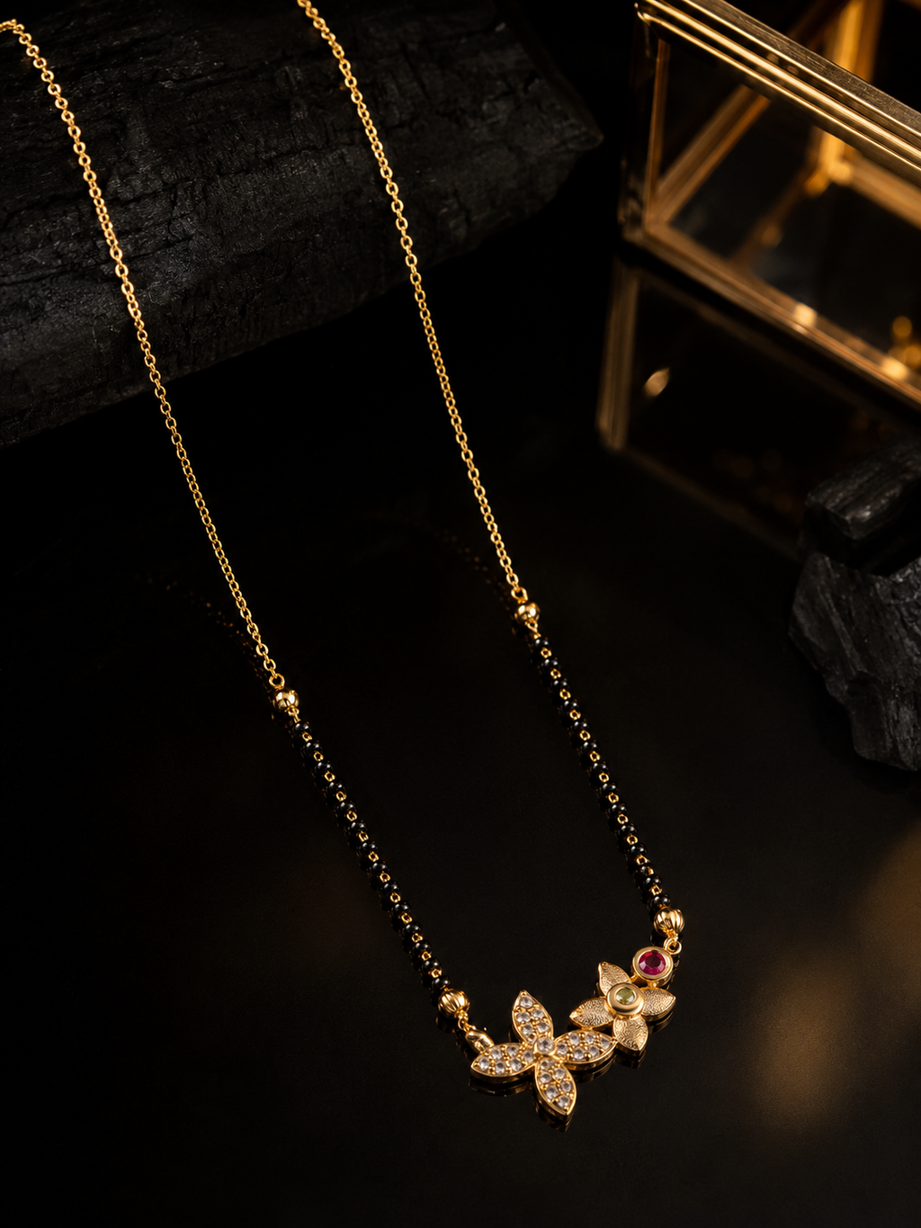 Belliza Jewels Butterfly Mangalsutra